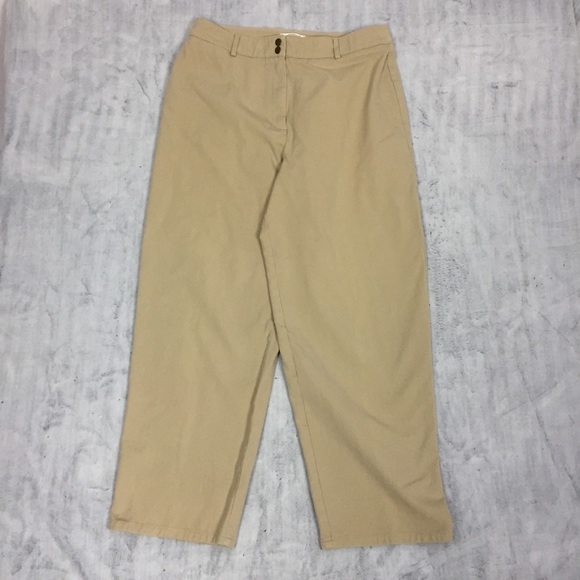 Talbots Petites Pants Womens 12 Beige Stretch Dress Pants High Waisted - Picture 4 of 13